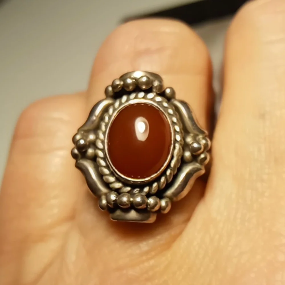 Sterling Silver Carnelian Ring - Picture 3 of 4